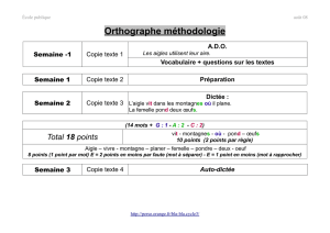 Orthographe méthodologie - bla-bla cycle 3