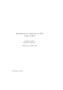 Introduction aux conjectures de Weil