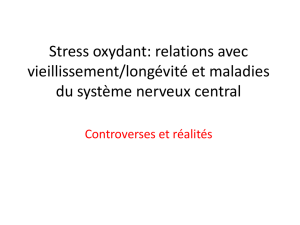 Stress oxydant et vieillissement