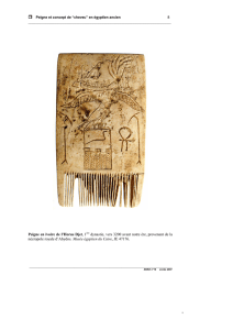 Peigne en ivoire de l`Horus Djet, 1ère dynastie, ve