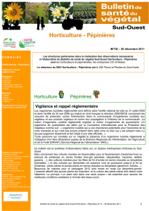 Horticulture Pépinières - Chambre d`Agriculture Aquitaine