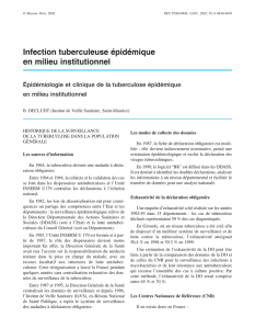 Infection tuberculeuse épidémique en milieu