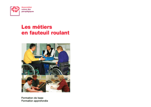 Brochure «Les métiers en fauteuil roulant