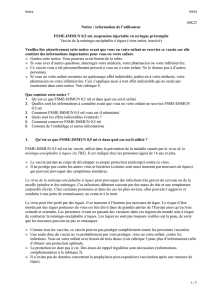 16K23 Notice : information de l`utilisateur FSME-IMMUN 0,5