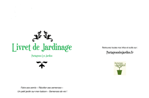 Livret de jardinage - Partageons les jardins