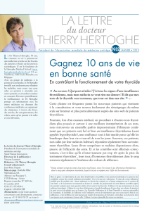 La lettre du docteur Thierry Hertogue
