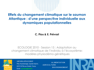 les effet du changement climatique sur le saumon atlantique