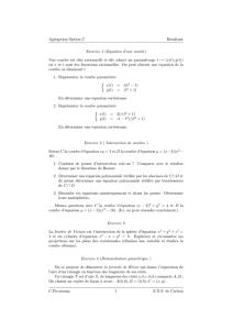 Agrégation Option C Résultant Exercice 1 (Equation d`une courbe