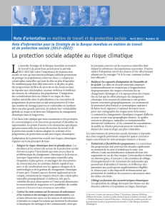 La protection sociale adaptée au risque climatique