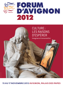 CULTURE : LES RAISONS D`ESP&eacute;RER