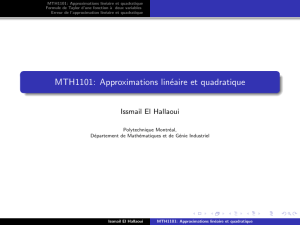 MTH1101: Approximations linéaire et quadratique