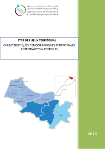Etat des lieux territorial-Caractéristiques démographiques et