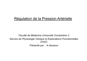 Pression Artérielle - Université de Constantine 3