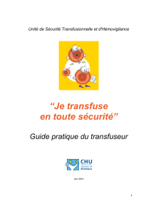 Guide pratique du transfuseur