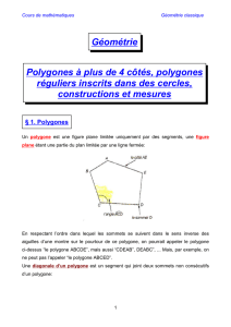 Géométrie Polygones à plus de 4 côtés, polygones