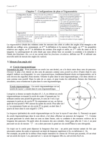 Chapitre 7 : Configurations du plan et Trigonométrie 1) Mesure d`un