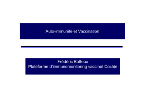 Auto-immunité et vaccination - I