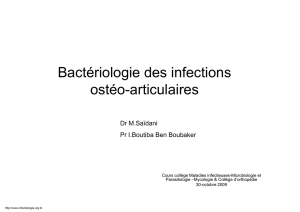 Bactériologie des infections ostéo