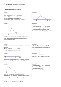exercices : Introduction à la géométrie Fiche 1 / 14 Collège Roland
