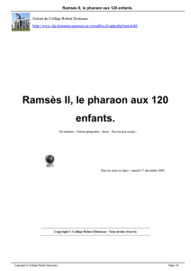 Ramsès II, le pharaon aux 120 enfants.