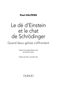 Le dé d`Einstein et le chat de Schrödinger