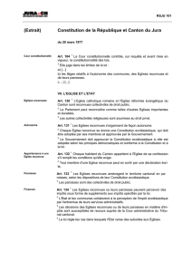 (Extrait) Constitution de la République et Canton du Jura