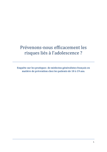 Pré vénons-nous éfficacémént lés risqués lié s a  l`adoléscéncé ?
