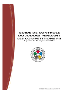 REGLEMENTATION JUDOGI A PARTIR DU 1er AVRIL 2015