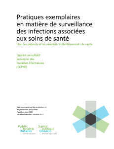 Pratiques exemplaires en matière de surveillance des infections