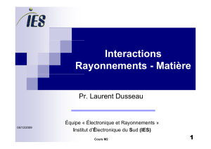 Interactions Rayonnements