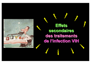 Effets secondaires des traitements de l`infection VIH