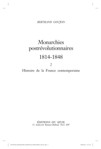 Monarchies postrévolutionnaires 1814-1848