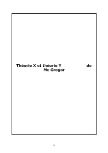 Theorie X et theorie Y de Mc Gregor