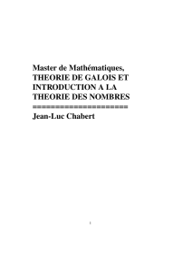 Théorie de Galois et introduction à la théorie des nombres