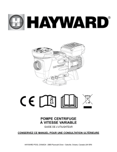 POMPE CENTRIfUgE à VITESSE VARIAbLE