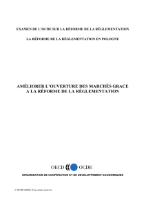 améliorer l`ouverture des marchés grace a la réforme de la