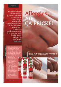 Allergies: - Cliniques universitaires Saint-Luc