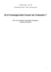 Et si l`écologie était l`avenir de l`industrie