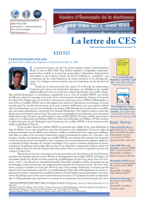 La lettre du CES - Centre d`Économie de la Sorbonne