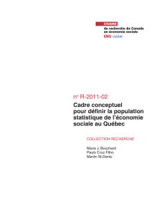 Cadre conceptuel pour définir la population statistique de l