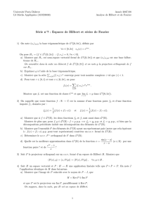 Série n  7 : Espaces de Hilbert et séries de Fourier - IMJ-PRG