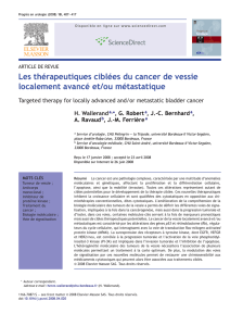 Les thérapeutiques ciblées du cancer de vessie localement avancé