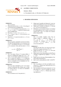 G1. ALGÈBRE COMMUTATIVE. Anneaux, idéaux - IMJ-PRG