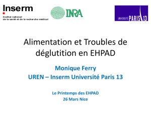 Troubles de déglutition en EHPAD