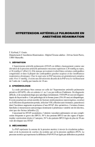 Hypertension artérielle pulmonaire en anesthésie