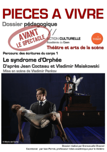 THEATRE ET ARTS DE LA SCENE Le Syndrome d`Orphée 12/11/12 1