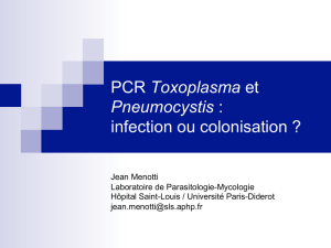 PCR Toxoplasma et Pneumocystis : infection ou colonisation