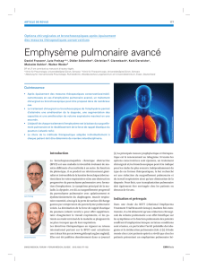 Emphysème pulmonaire avancé