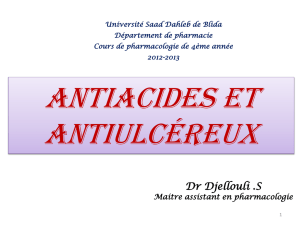 Antiacides et antiulcéreux