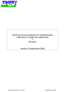 Guide de bonnes pratiques de l`antibiothérapie vétérinaire